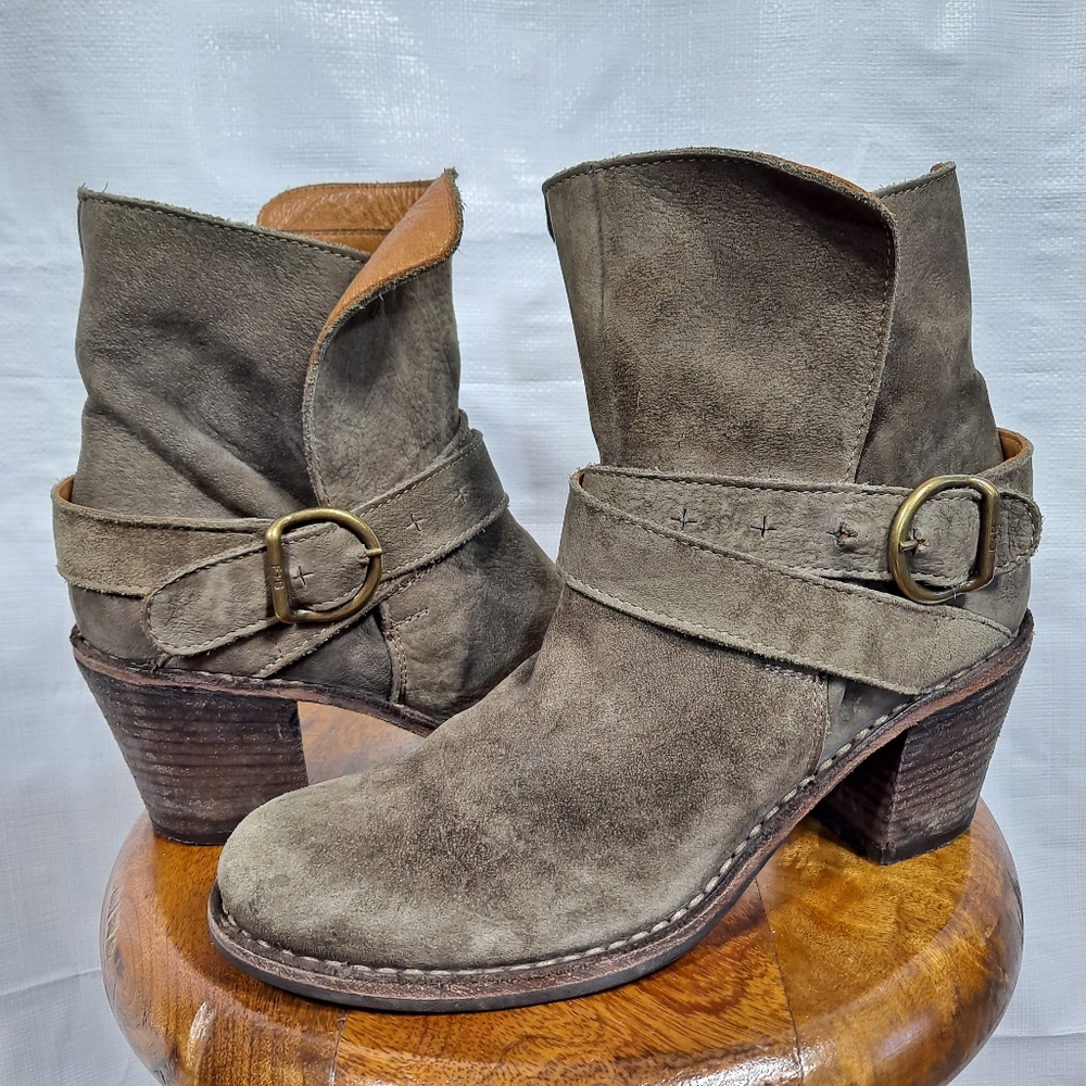 Fiorentini + Baker Green Chad Carnaby Suede Bootie